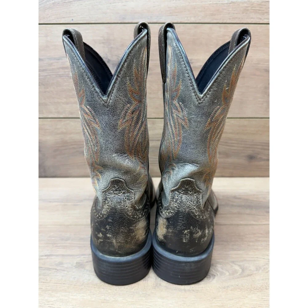 Ariat Mens Sport Square Toe Western Boots 10019958 Distressed Brooklyn Brown 9D